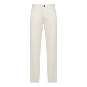 Incotex Men Straight Leg Tailored Cotton Trousers